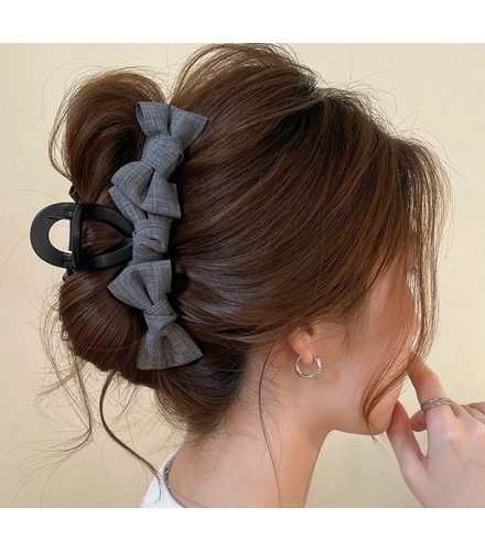 HA286 - Korean Mesh Bow Hair Clip 